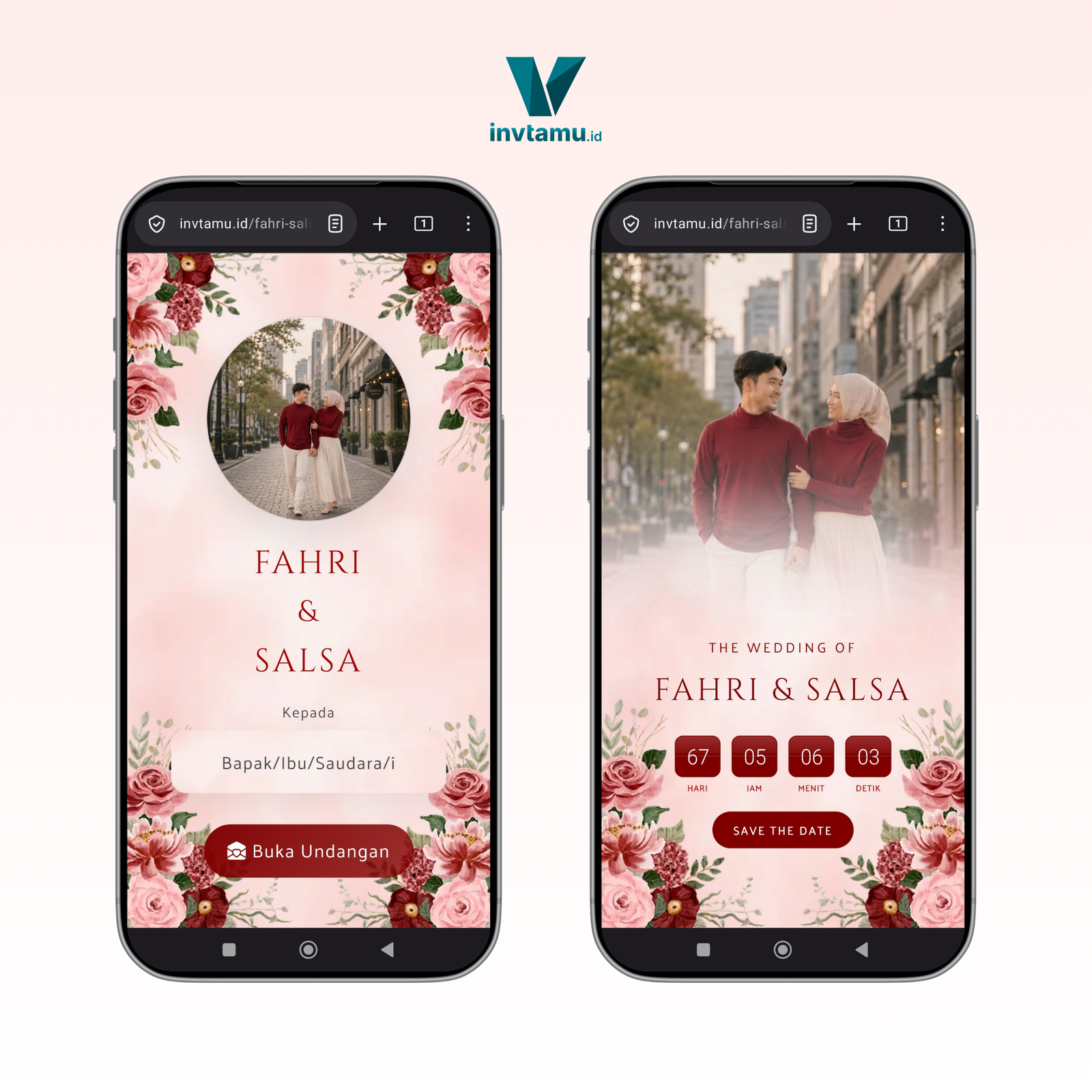 Elegant Flower Maroon